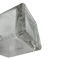 Vente en gros usine – Diffuseur à bâtonnets en verre carré au design simple, 500 ml, contenant en verre carré à paroi épaisse