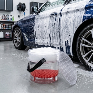 Seau de lavage de voiture transparent de 15 L avec couvercle <span class=keywords><strong>et</strong></span> poignée pour le detailing automobile - Product Image 4