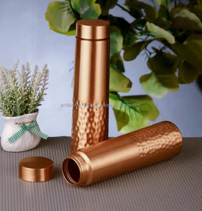 Top Trendy Handmade Copper Water Bottle New Style Enamel Printed Hammered Water <b>Jug</b> with Plastic Lid - Product Image 2