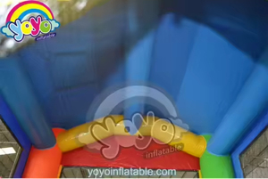 Château gonflable arc-en-ciel de 14 pieds, design multicolore, PVC de qualité commerciale, centre de jeux pour enfants, équipement de fête - Product Image 4