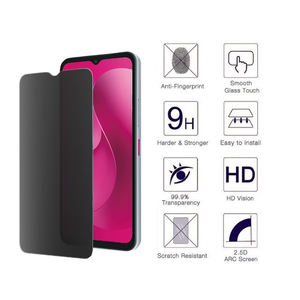 Verre trempé pour la confidentialité, pliable pour T-Mobile Revvl 8 T Phone 3, protection d'écran, <span class=keywords><strong>film</strong></span> protecteur anti-espion de haute qualité, HD clair - Product Image 5