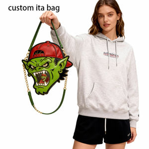 Sac à bandoulière Edgy Goblin Ita Bag Monstre 3D avec casquette de baseball, pochette transparente, style punk streetwear - Product Image 1