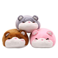 Grosir OEM ODM Mainan Tikus Hamster Kartun Bantal Peluk Boneka Isi Kapas PP Super Lembut Bordir Penghilang Stres
