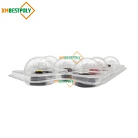 Vente en gros Brigadeiro Truffe Chocolat en plastique transparent Blister Boîte Conteneur en forme d'arbre Emballage à clapet Bonbons Plateaux