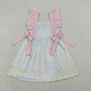 Ensemble tunique et short à volants pour filles Sister Wear, motif fleurs écologiques, longueur genou, style décontracté - Product Image 2