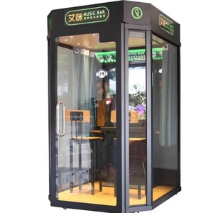 Cabina de KTV con máquina de videojuegos LED, sistema de karaoke y sistema de intercomunicación telefónico electrónico con aislamiento, operado con monedas. - Product Image 5