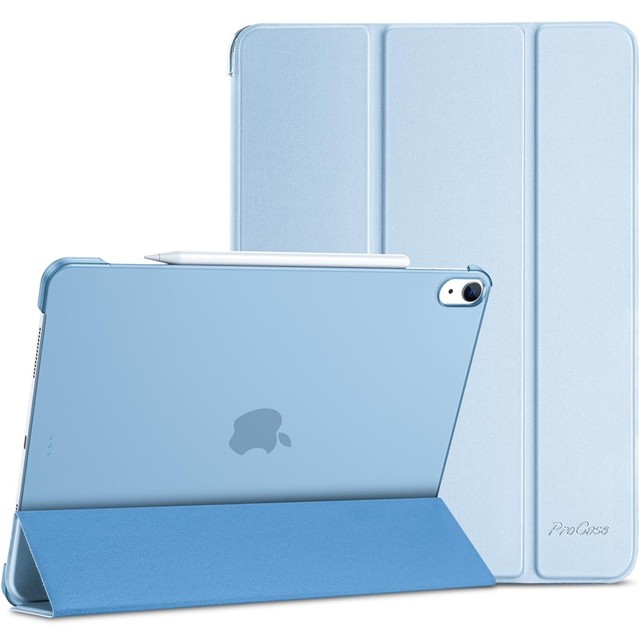 Clear Hard PC Back Foldable Sleep Case for iPad Air 13 Inch Leather Cover