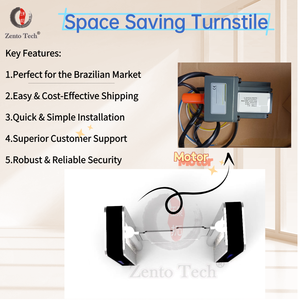 Zento Eenvoudig Te Installeren Ruimtebesparend Slank Ontwerp Gezicht Herkennen Snelheid <span class=keywords><strong>Gate</strong></span> Tourniquet Voor Kantoor & Luchthaven - Product Image 3