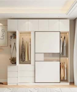 Armario de Almacenamiento para Dormitorio de Diseño Moderno en Madera Blanca, Armario Modular de Alta Gama - Product Image 1