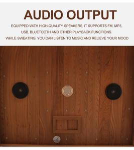 Sauna de infrarrojos segura y ajustable de madera de cedro rojo, ecológica, para 2 personas, spa en casa, sauna de calor seco para todas las estaciones - Product Image 2