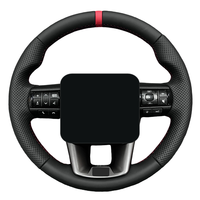 Chauffage en cuir de haute qualité avec palette de changement de vitesse adapté au volant de voiture Toyota Hilux Fortuner Previa LC76 LC78 LC79 LC200