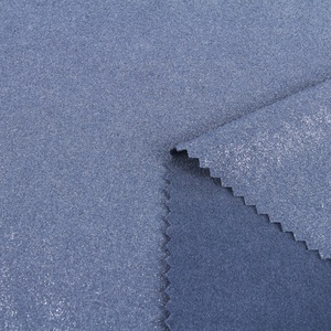 Tissu <span class=keywords><strong>textile</strong></span> extensible à une face, <span class=keywords><strong>flocage</strong></span> bon marché, feuille rose, microfibre de polyester, daim, tissu pour vêtements - Product Image 5