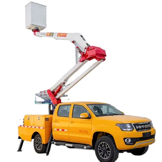 Factory direct sale 14m pickup truck Insulated Telescopic Arm aerial work truck for narrow road power maintenance