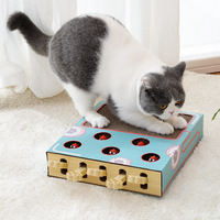 Jouet pour chat Whack a Mole en plastique écologique, moderne, interactif, type puzzle, anti-anxiété pour chats d'intérieur, divertissement autonome