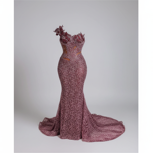 Robe de mariée africaine de luxe Somali Dirac en tissu de coton de soie écologique de qualité supérieure avec de magnifiques motifs culturels et broderies en dentelle - Product Image 2