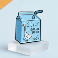Pin's de revers en émail souple, motif canard bleu mignon, avec logo de marque personnalisé, pour promotion d'entreprise, vente en gros fabricant