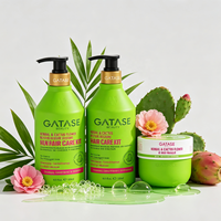 Ensemble Shampooing et Après-Shampooing aux Fleurs de Cactus Végétalien Hydratant Réparateur Lissant et Brillant Traitement Capillaire Professionnel pour Cheveux Abîmés