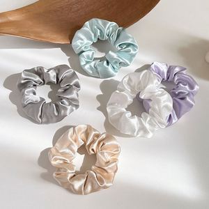 Hot Sale Retro Crystal Satin Large Intestine Ring Solid Color High Grade Tie Head Rope <b>Hair</b> Accessories - Product Image 3