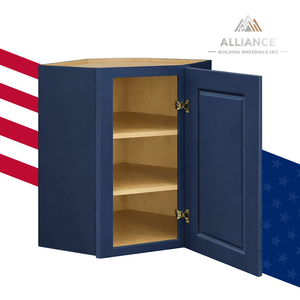 H-BS WDC243012-WDC244012 Blue Shaker Corner Cabinet For <b>Kitchen</b> Wall | US Warehouse Multiple Styles In Stock And Ready To Ship - Product Image 1