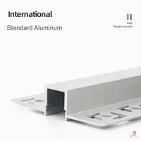 Bande lumineuse Led encastrée 3500k en alliage d'aluminium en forme de U, profilé en Aluminium