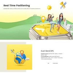 Montre connectée Mibro Kids S1 avec écran tactile, GPS, caméra frontale, bracelet en silicone, boîtier rectangulaire en alliage d'aluminium, étanche IPX7 pour enfants - Product Image 3