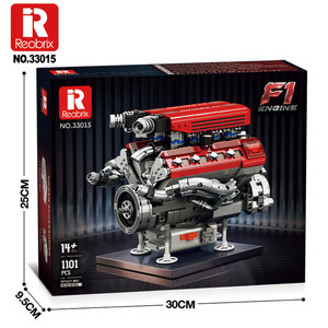 Modelo de Motor de Cilindros F1 V8, Juego de Bloques de Construcción Mecánicos, Juguete Educativo Eléctrico de Ensamblaje, Más de 800 Piezas - Product Image 3