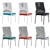 Chaise de formation ergonomique en maille grise, directement de l'usine, avec pieds antidérapants pour les conférences, la formation et les études