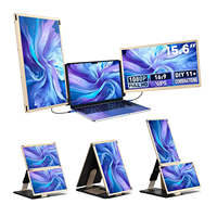Moniteur Portable OEM ODM 15,6 Pouces, Extension d'Écran d'Ordinateur Portable, Double Écran Portable, Triple Écran