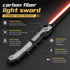 Espada Cyberpunk de Combate Extremo, la Más Poderosa del Mundo, de Fibra de Carbono, para Duelos, Espada Láser Ligera de Grado de Combate con Hoja Plana UN38.3 - Product Image 1