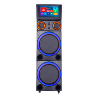 Sistema de Sonido para Fiestas con Pantalla Táctil Android, Micrófono Inalámbrico, Altavoz PA para Karaoke de 15 Pulgadas, Portátil para Exteriores, RGB