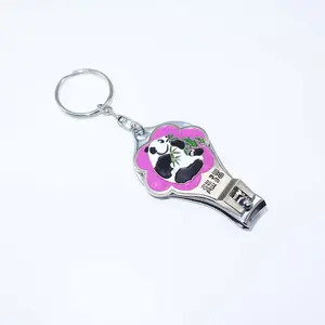 Custom Logo Nail Clippers With Panda Design Travel Souvenirs Bottle Opener Keychain Art Deco Die Cut Craft Gift Ideas