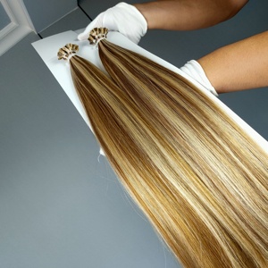 Jasminebeautydouble ผมต่อปลายแบนเคราตินอัดแน่น K tiphair Pre-bermy 100% ต่อผมมนุษย์ชาวยุโรปผู้ขาย - Product Image 2