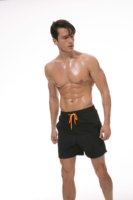 Short de bain décontracté pour homme grande taille, imperméable, respirant, avec cordon de serrage, 100 % nylon, séchage rapide, tissé, taille mi-haute, écologique