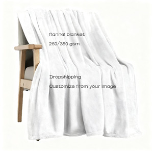 Chăn Flannel bán buôn, tùy chỉnh, dày dặn, hai mặt lông mềm mại, thân thiện với môi trường, giữ ấm mùa đông, in kỹ thuật số, phong cách hiện đại đơn giản - Product Image 2