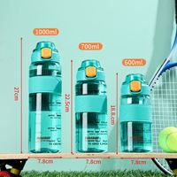 Botella de Agua Deportiva de Plástico Ecológica de 32 oz, No Tóxica, Libre de BPA, Tapa Antiderrames con Sistema de Apertura con un Clic