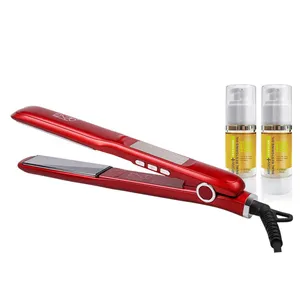 ENZO High Degree Electric Hair Straightener Vibrating Plate Titanium plate cold Keratin Argan Oil Salon Use Flat Iron