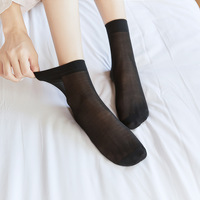 Chaussettes respirantes en Nylon et soie pour femme, jetables, 100 pièces, prix bon marché, bouton de poignée, Transparent, couleur chair, vente en gros