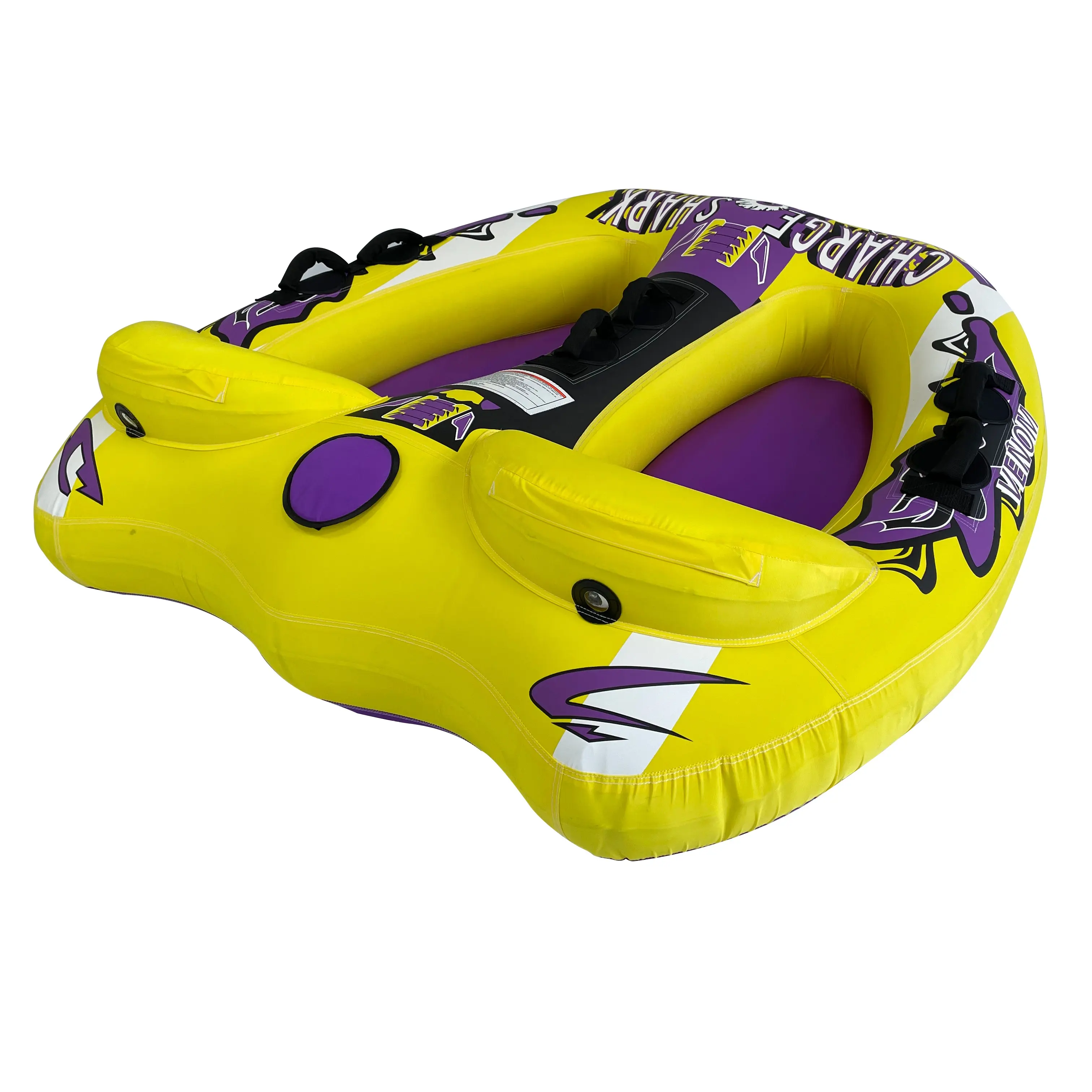 Nhà máy cung cấp Inflatable 2 Rider Ống towable thuyền Inflatable Fly Fish Surf thuyền cho chèo thuyền và thể thao dưới nước với các phụ kiện