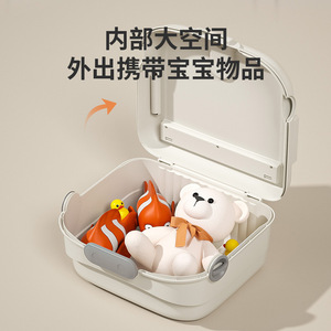Chaise haute avec ceinture de sécurité 3 points pour bébés de 0 à 12 mois, design pliable, portable et multifonctionnel en plastique - Product Image 4