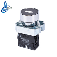 Botón de arranque y parada de 22mm con símbolo de flecha XB2 Botón de interruptor de llave de Selector plano Interruptor de botón de plástico momentáneo