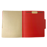 Sac de documents écologique en carton A4 de couleur personnalisée avec 3 dossiers à clip en métal pour l'école de commerce