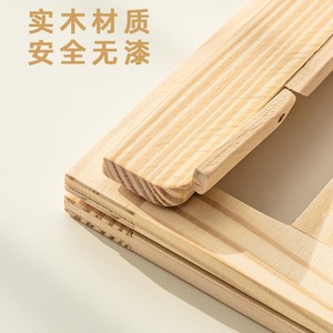 Wooden Book Stand With Adjustable Clips 23.8x29.9cm For Reading Desk Organizers - Product Image 3