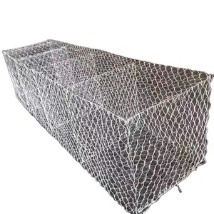 Precios de fábrica, tamaño galvanizado recubierto de PVC para 2x1x1 malla de alambre de gavión 80x100mm cestas hexagonales de caja de gavión a la venta