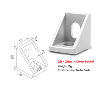 Accessoires pour profilés en aluminium 2020 2028 2040 3030 4040 Raccord d'angle en L Support de connecteur Utilisation assortie Fixations industrielles
