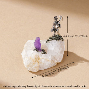 คริสตัลหินอาเกตธรรมชาติเครื่องประดับแร่เงินคริสตัลสำหรับตกแต่งบ้าน - Product Image 2