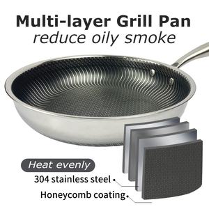 Poêle à frire en acier inoxydable nid d'abeilles personnalisée <span class=keywords><strong>Meisite</strong></span>, de haute qualité, antiadhésive, wok - Product Image 4