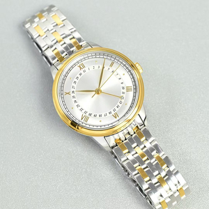Reloj de Lujo para Hombre, de Calidad Excelente, Dos Tonos, Esfera Dorada y Plateada, Fecha con Agujas, Números Romanos, Mecánico Automático, para Negocios - Product Image 2