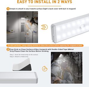 Rechargeable Closet <b>Lights</b> <b>with</b> Charging Station, 3 Color Temperature <b>LED</b> Cabinet <b>Light</b>, Dimmable Timing Motion <b>Sensor</b> LIghting - Product Image 5