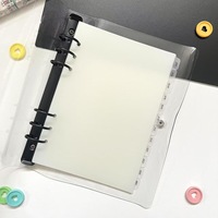 Séparateurs de pages en plastique A5 à feuilles mobiles, en PP dépoli, 6 trous, avec index 12 mois pour documents décoratifs