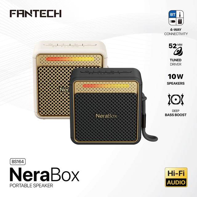 Fantech BS164 Portable BT Speaker Wireless TWS Stereo Bass 4 Modes Connectivity Lightweight Outdoor Party Mini Speaker Box